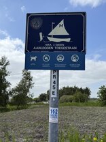 Marrekrite Schild am Anlegeplatz